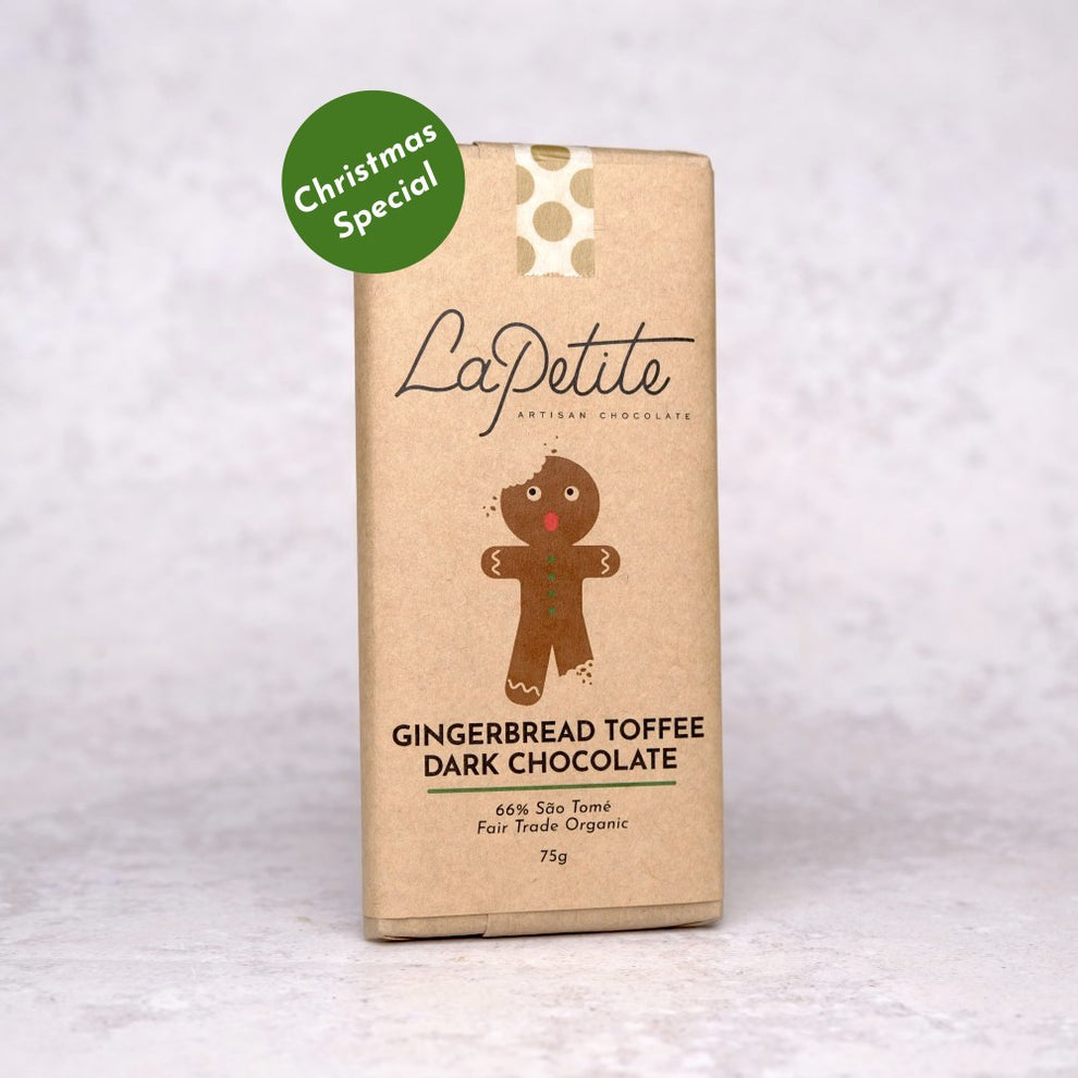 Gingerbread Toffee
Dark Chocolate
66% São Tomé