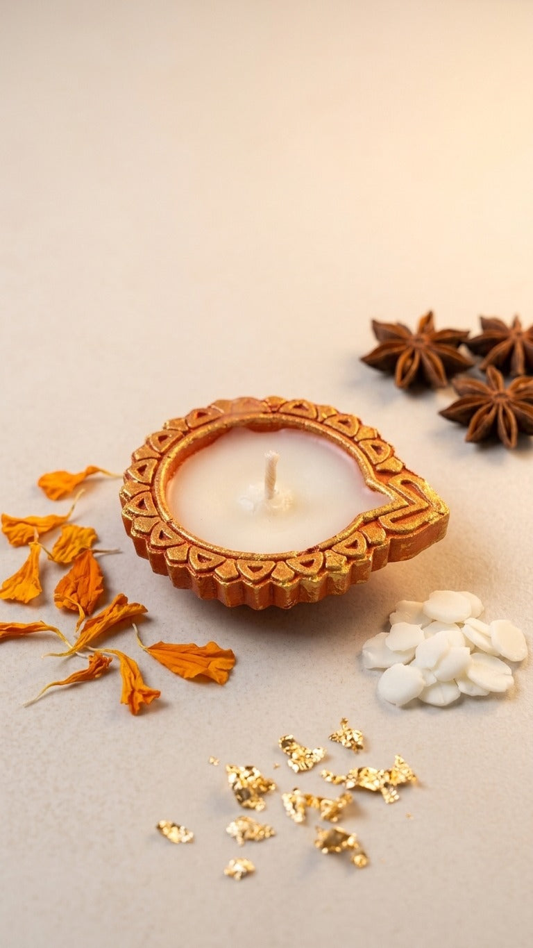 Traditional Terracotta Wax Diyas (Pack of 4)