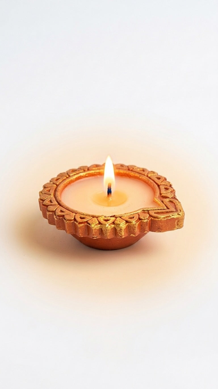 Traditional Terracotta Wax Diyas (Pack of 4)